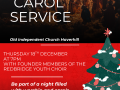 Red and White Festive Christmas Joyful Carol Service Instagram Post - 1